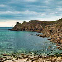 Buy canvas prints of Mill Bay Nanjizal Beach Azure Paradise In Cornwall by Martin Day