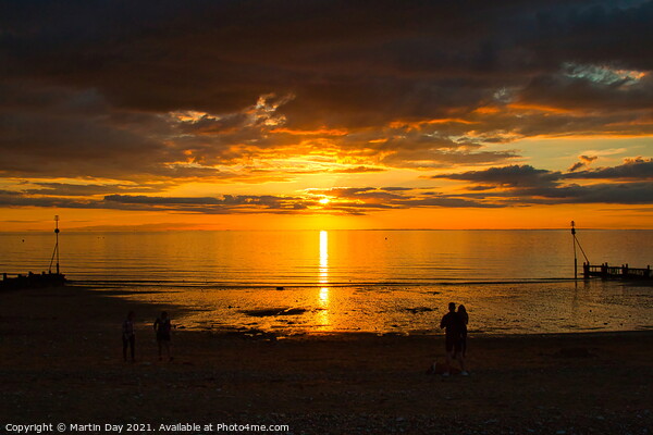 Majestic Sunset at Hunstanton Beach Picture Board by Martin Day