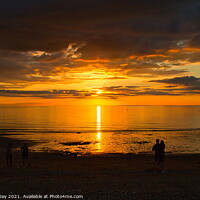 Buy canvas prints of Majestic Sunset at Hunstanton Beach by Martin Day