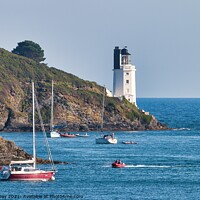 Buy canvas prints of St Anthonys Head Lighthouse.  St Mawes Cornwall. by Martin Day