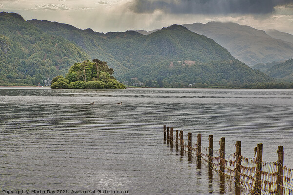 Storm Clouds over Derwent Water Picture Board by Martin Day