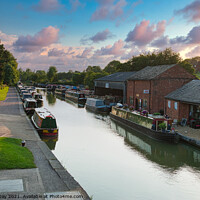 Buy canvas prints of Narrow Boats on the Grand Union Canal, Braunston by Martin Day
