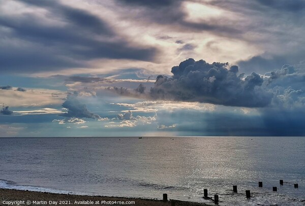 Majestic Storm Clouds Roll Over Hunstanton Beach Picture Board by Martin Day