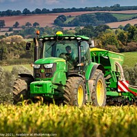 Buy canvas prints of Powering Through the Fields by Martin Day