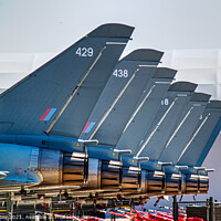 Buy canvas prints of RAF Eurofighter Typhoon Tails by Martin Day