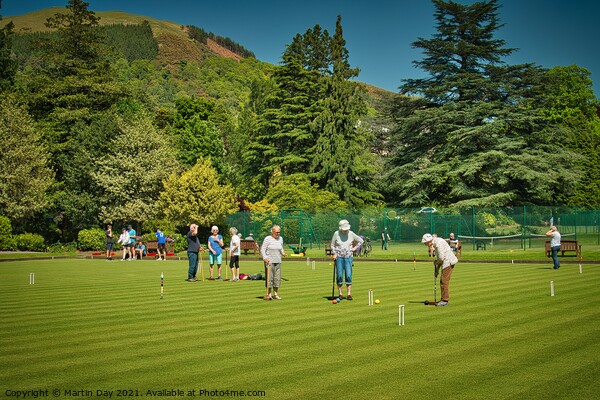 Summer Fun on Keswick's Croquet Lawn Picture Board by Martin Day