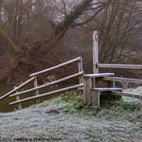 Buy canvas prints of A Winter Wonderland at The River Bain by Martin Day