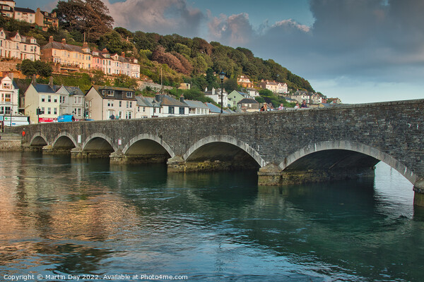 The Majestic Looe Bridge at Golden Hour Picture Board by Martin Day
