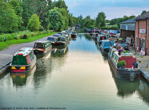 Serenity on the Busy Grand Union Canal Picture Board by Martin Day