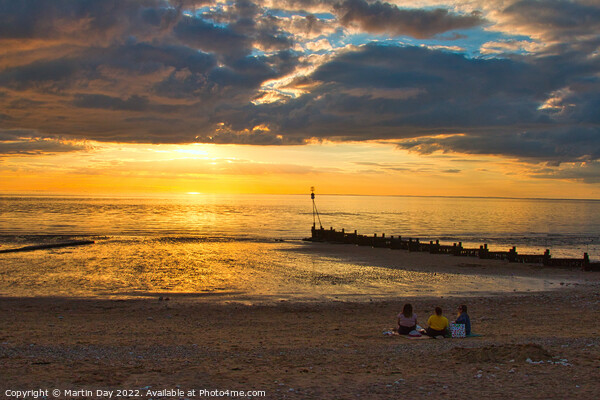 Majestic Sunset on Hunstanton Beach Picture Board by Martin Day