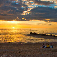 Buy canvas prints of Majestic Sunset on Hunstanton Beach by Martin Day