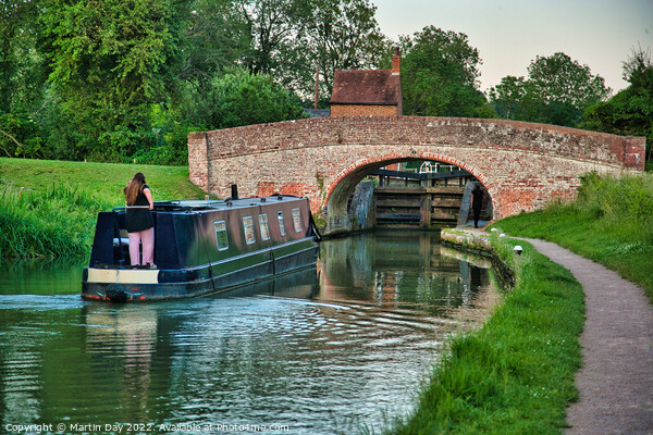 Serenity on the Grand Union Canal Picture Board by Martin Day