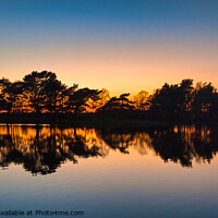 Buy canvas prints of Majestic Sunset Reflections over Hatchet Pond by Martin Day