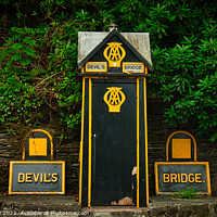 Buy canvas prints of The Timeless AA Box at Devils Bridge by Martin Day