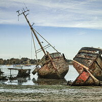 Buy canvas prints of Decaying Boats of Pin Mill by Martin Day