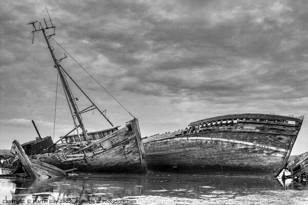 Decaying Beauty of Pin Mill's Boat Wrecks Picture Board by Martin Day