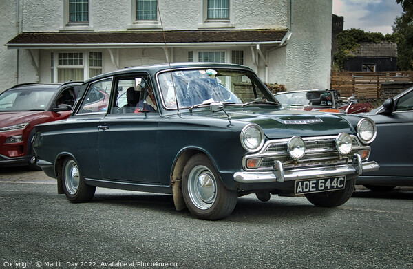 The Classic Ford Cortina GT DeLuxe Picture Board by Martin Day