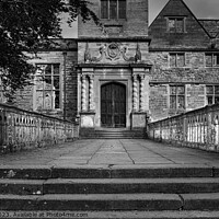 Buy canvas prints of Rufford Abbey Entrance Monochrome by Martin Day