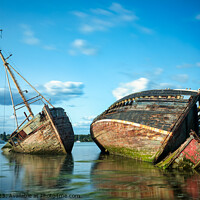 Buy canvas prints of Pin Mill Wrecks by Martin Day
