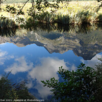 Buy canvas prints of Mirror lake New Zealand  by Ann Mechan