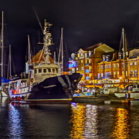 Buy canvas prints of Boats in Harbour by Gareth Parkes