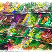 Buy canvas prints of A close up of many different vegetables on display by Gareth Parkes