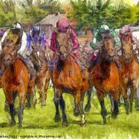 Buy canvas prints of Down the straight by Gareth Parkes
