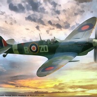 Buy canvas prints of Spitfire MH-BZD by Gareth Parkes