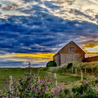 Buy canvas prints of South Hill Barn at Seaford Head  by Gareth Parkes