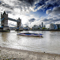 Buy canvas prints of Tower bridge and the River Thames  by Fiona Etkin