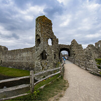 Buy canvas prints of Pevensey Castle  by Fiona Etkin
