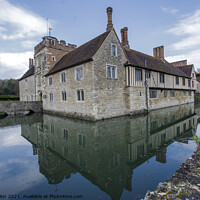 Buy canvas prints of Ightham Mote Reflections by Fiona Etkin