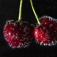 Buy canvas prints of Fizzy cherries by Fiona Etkin