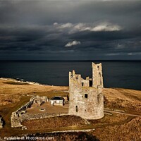 Buy canvas prints of  Dunstanburgh Castle Tower by Jay Glenn