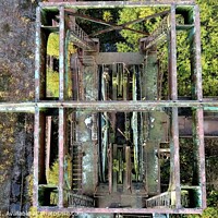 Buy canvas prints of Pit Wheel from above by Jay Glenn