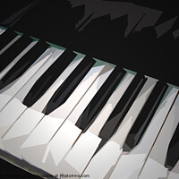 Buy canvas prints of Piano Keys  Keyboard in Geometric Art Style by PAULINE Crawford