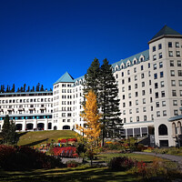 Buy canvas prints of Fairmont Hotel in Lake Louise Alberta Canada by PAULINE Crawford