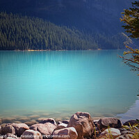Buy canvas prints of Blue Water of Lake Louise, Alberta Canada by PAULINE Crawford