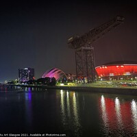 Buy canvas prints of Glasgow At Night  by Stu Art Glasgow