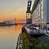 Buy canvas prints of Glasgow Sunset  by Stu Art Glasgow