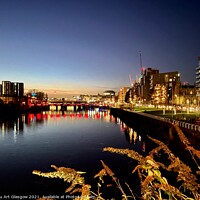 Buy canvas prints of View From a Glasgow Bridge by Stu Art Glasgow