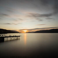 Buy canvas prints of Winter Sunset on Loch Ness by Maxine Stevens