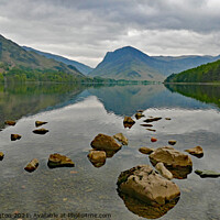 Buy canvas prints of Buttermere and Fleetwith Pike Lake District by Mark Hetherington