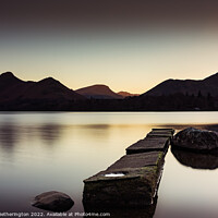 Buy canvas prints of Serene evening at Isthmus Bay Derwentwater, The Lake District by Mark Hetherington