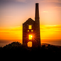 Buy canvas prints of Sunset Carn Galver Tin Mine Cornwall by Mark Hetherington