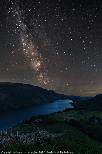 Milky Way over Wastwater Picture Board by Mark Hetherington