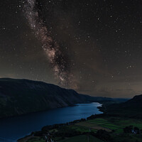 Buy canvas prints of Milky Way over Wastwater and Perseid Meteor by Mark Hetherington
