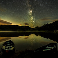 Buy canvas prints of Milky Way at Watendlath Tarn in Lake District by Mark Hetherington