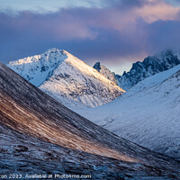 Buy canvas prints of Last light on Blaven and the Skye Cuillins by Mark Hetherington