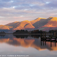 Buy canvas prints of Skiddaw Sunrise from Ashness Jetty by Mark Hetherington